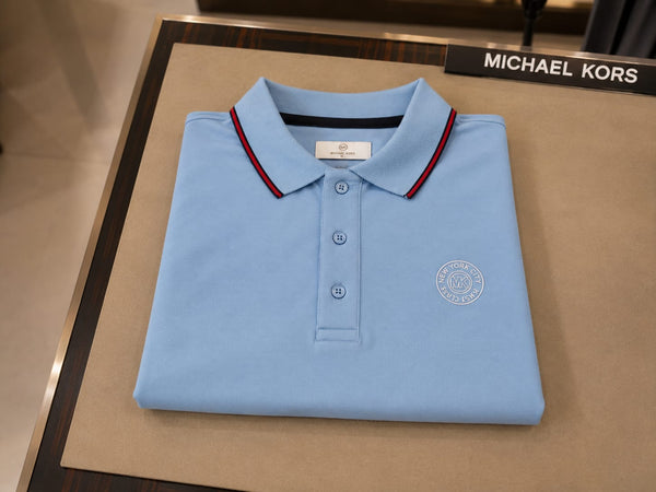Premium Men’s Sky Blue Polo T-Shirt with Contrast Trim