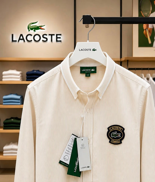 Premium Cream Striped Formal Shirt for Men