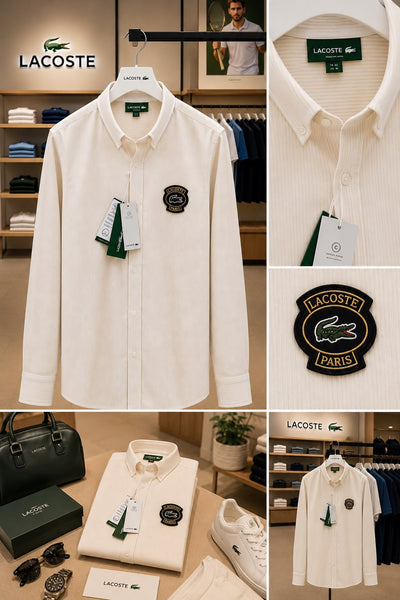 Premium Cream Striped Formal Shirt for Men