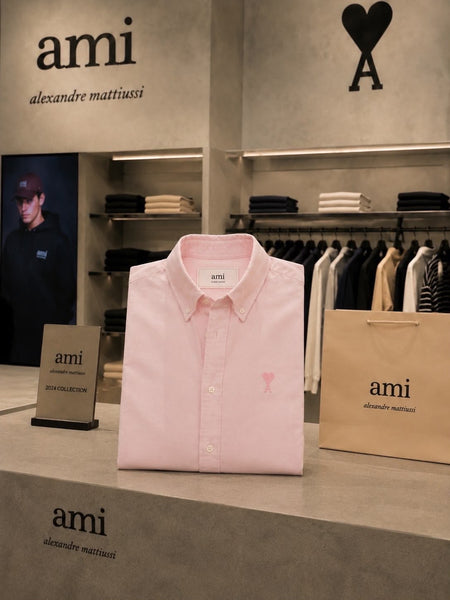 Premium Pink Branded Button-Down Shirt