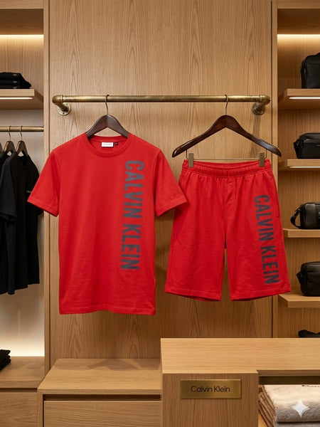 Premium Red Co-Ord T-Shirt & Shorts Set