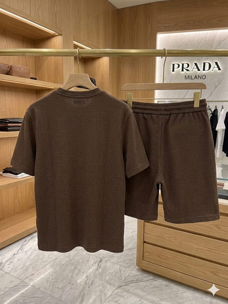 Luxury Brown  Co-Ord T-Shirt & Shorts Set