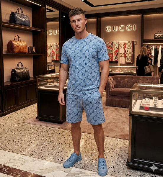 Exclusive Monogram Sky Blue Two-Piece Set