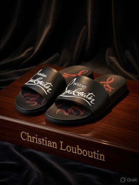 Luxury Black Designer Slide Sandals – Premium Comfort & Modern Style