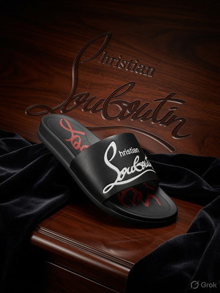 Luxury Black Designer Slide Sandals – Premium Comfort & Modern Style