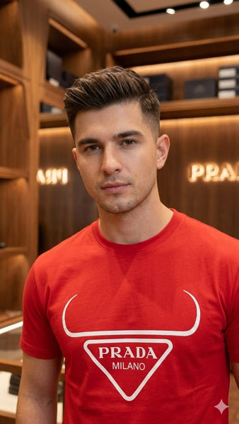 Men's Premium Red Graphic Print  T-Shirt | Stylish Round Neck Casual Wear