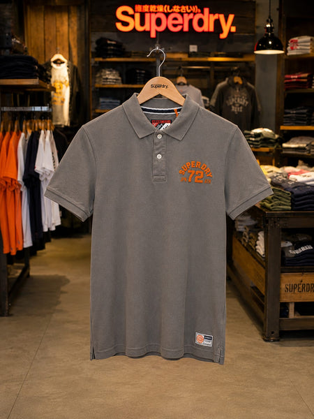Men's Casual Embroidered Polo T-Shirt in  Grey