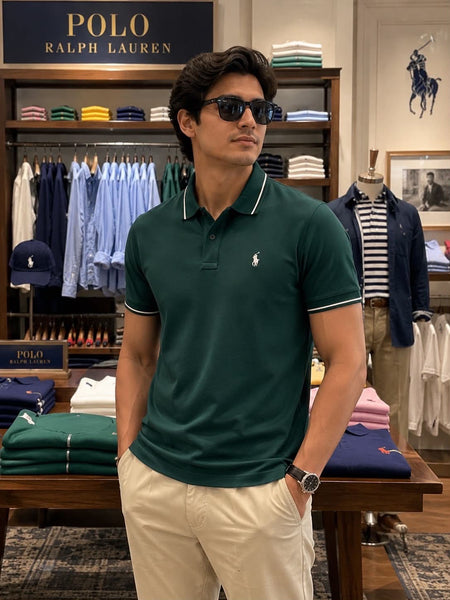 Branded Premium Dark Green Polo T-Shirt for Men
