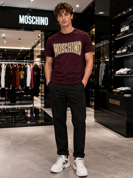 Premium Streetwear Black Crew Neck Patched  Logo  T-Shirt