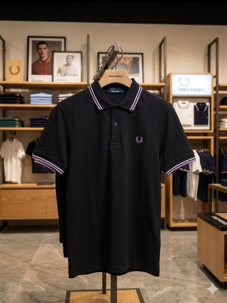 Men's Designer Black Polo T-Shirt – Premium Comfort Fit