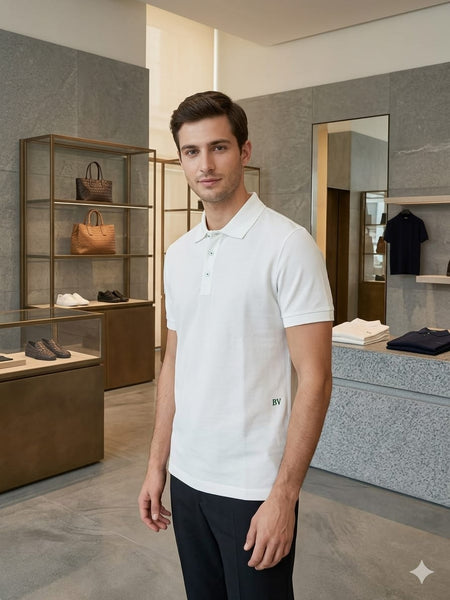 Designer White Polo T-Shirt – Timeless Luxury Collection