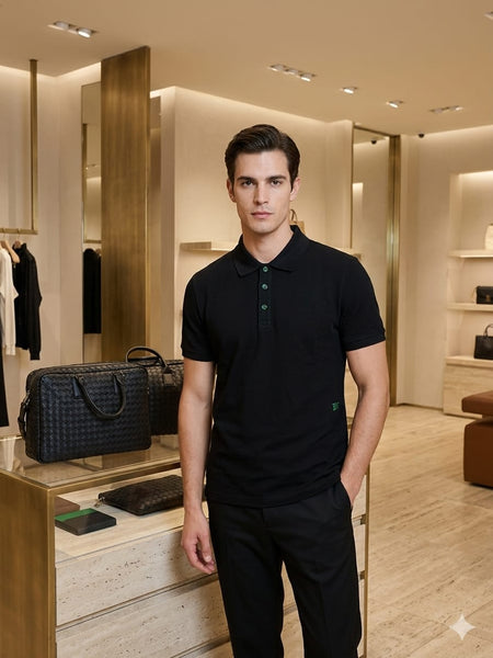Luxury Minimalist Polo Shirt Black Edition