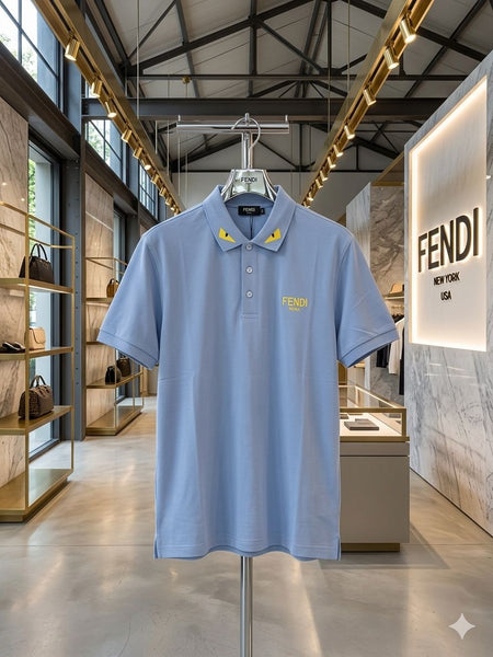 Premium Sky Blue Polo T-Shirt Smart Casual Comfort with Elegant Collar Design