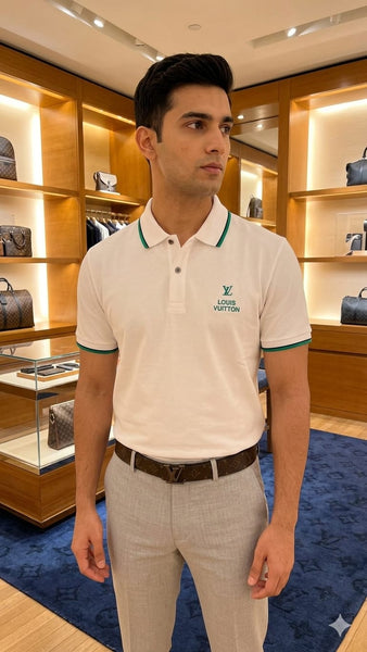 Premium White Polo T-Shirt  Elegant & Comfortable Style