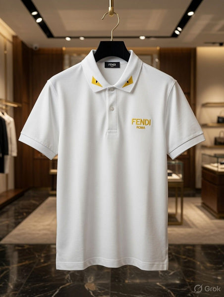 Premium White Polo T-Shirt – Elegant Luxury Casual Wear