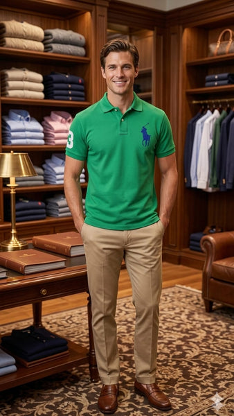 Classic Green Polo T-Shirt – Smart Casual Essential