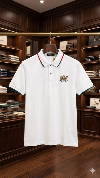 Men's Classic White Polo T-Shirt  Premium Smart Casual Wear