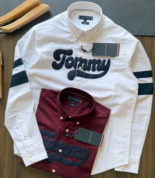 Exclusive Embroidered Logo  Shirt Premium Casual Button-Down Collection