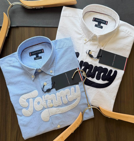 Exclusive Embroidered Logo  Shirt Premium Casual Button-Down Collection