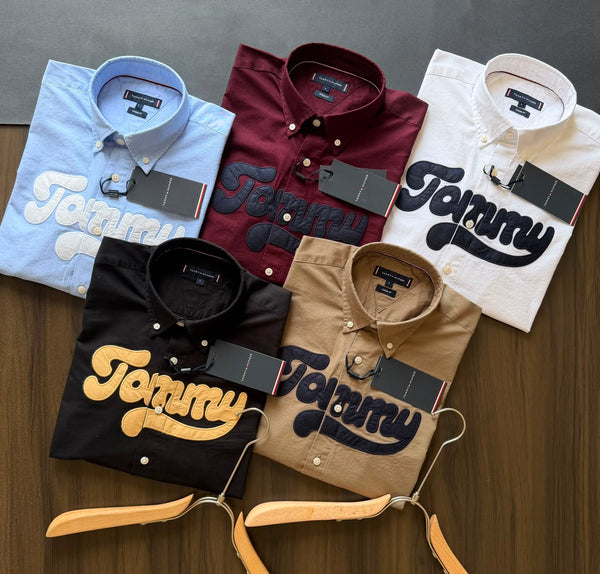 Exclusive Embroidered Logo  Shirt Premium Casual Button-Down Collection