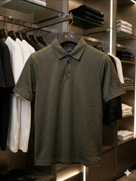 Luxury Textured Polo T-Shirt For Men