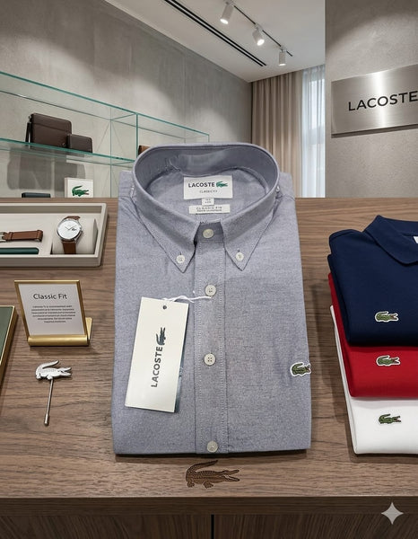 Premium Blur Formal & Classic  Shirt With Embroidered Crocodile Logo