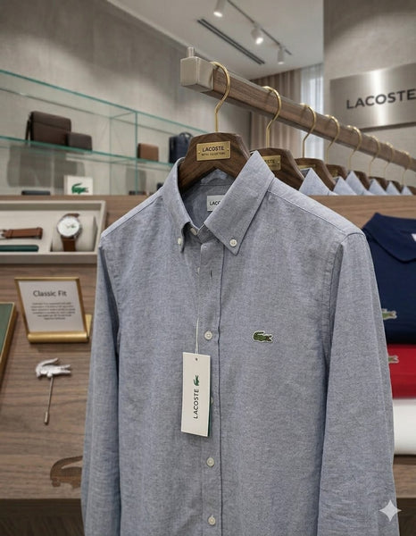 Premium Blur Formal & Classic  Shirt With Embroidered Crocodile Logo