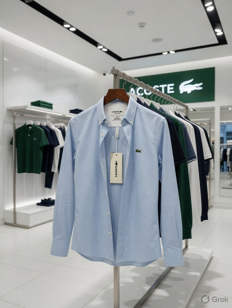 Men’s Premium Sky blue Casual Shirt With Brand Logo