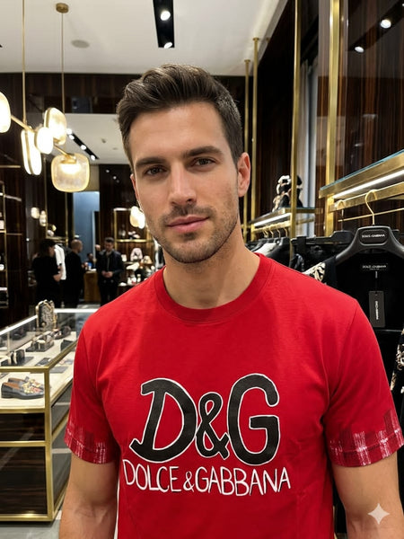 Luxury Stylish Red Casual Round Neck T-Shirt For Men