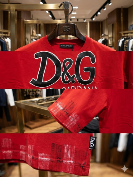 Luxury Stylish Red Casual Round Neck T-Shirt For Men