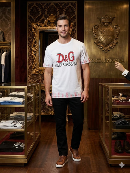 Men’s Trendy White Half Sleeve Printed T-Shirt