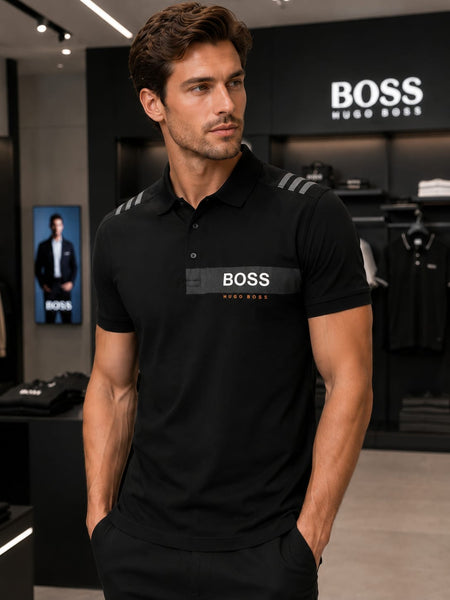 Men’s Premium Trendy &  Branded Black Logo Polo T-Shirt
