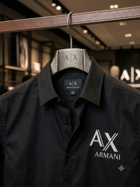 Luxury & Elegant  Black Formal Shirt For Men