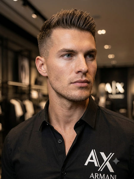 Luxury & Elegant  Black Formal Shirt For Men