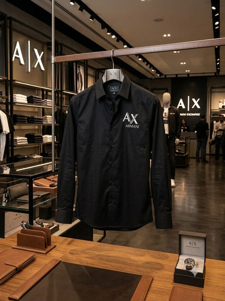 Luxury & Elegant  Black Formal Shirt For Men