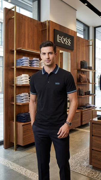 Premium Black Polo T-Shirt for Men Classic Smart Casual Wear
