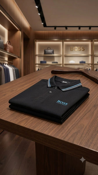 Premium Black Polo T-Shirt for Men Classic Smart Casual Wear
