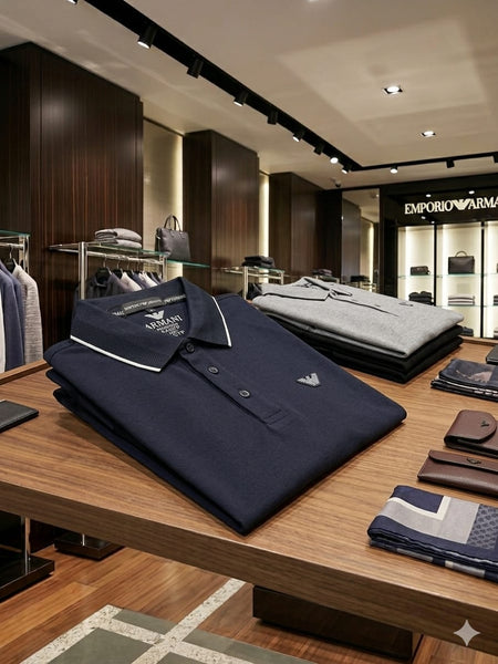 Premium Navy Polo T-Shirt for Men  Elegant Smart Casual Style
