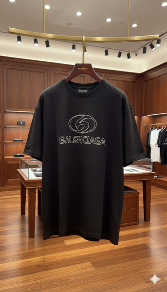 Premium Branded Black Oversized Logo T-Shirt