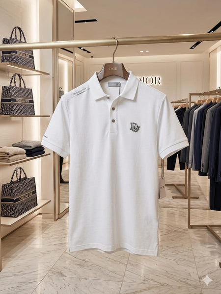 Premium Classic Branded  White Signature Polo T-Shirt For Men