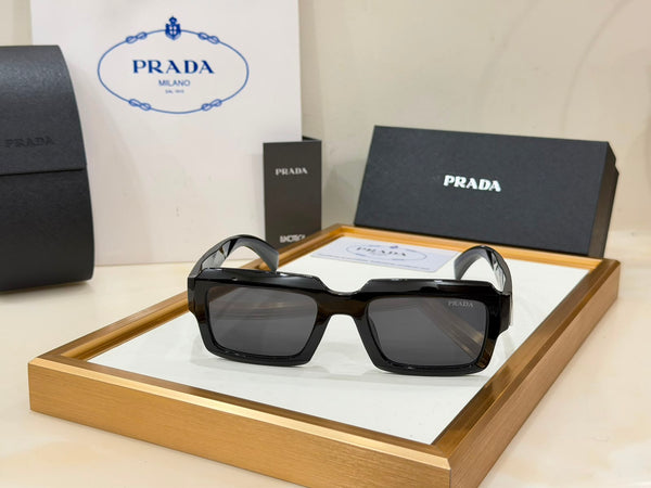 Women’s Branded Square Sunglasses Scribble Print Designer Eyewear