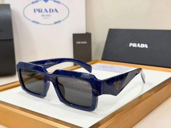 Women’s Branded Square Sunglasses Scribble Print Designer Eyewear