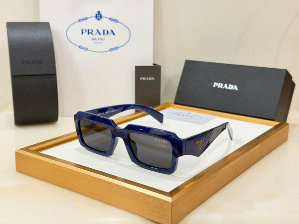 Women’s Branded Square Sunglasses Scribble Print Designer Eyewear