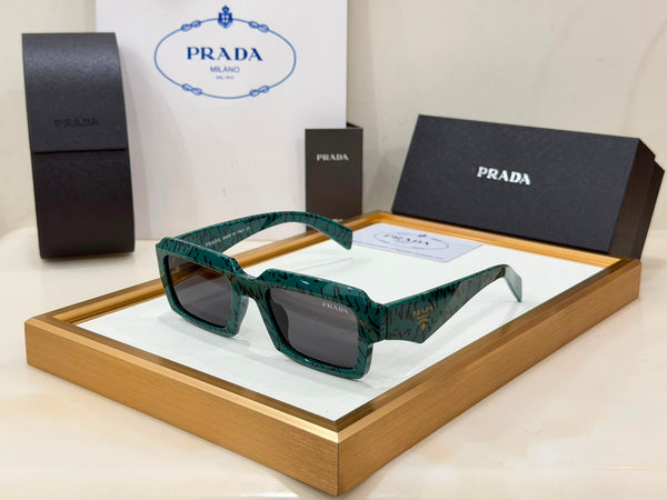 Women’s Branded Square Sunglasses Scribble Print Designer Eyewear