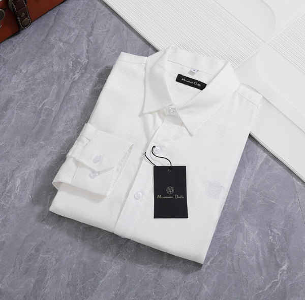 Premium Men’s White Formal Shirt Classic Fit Long Sleeve Button-Down Office Wear