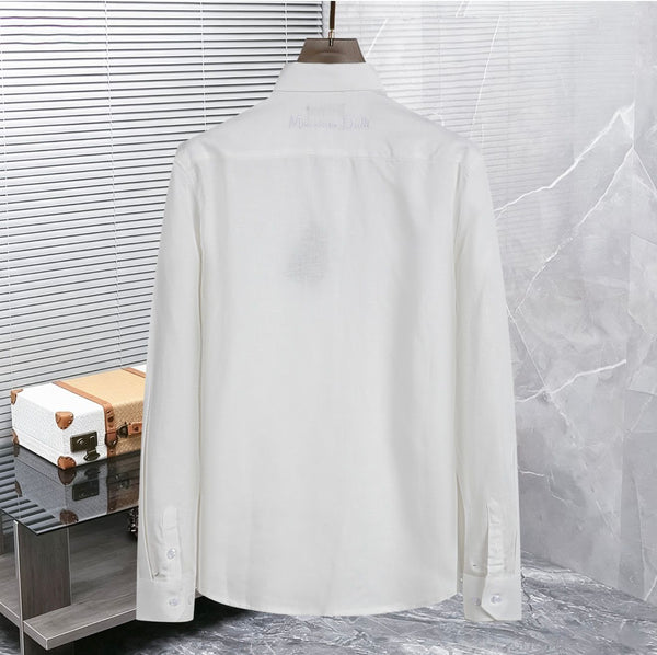 Premium Men’s White Formal Shirt Classic Fit Long Sleeve Button-Down Office Wear