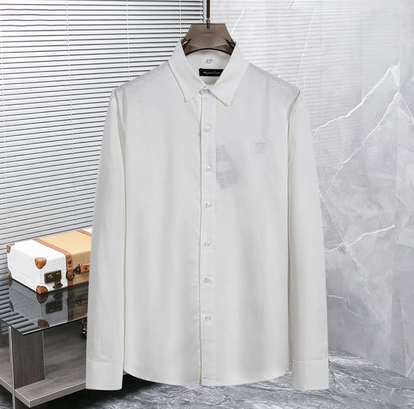 Premium Men’s White Formal Shirt Classic Fit Long Sleeve Button-Down Office Wear