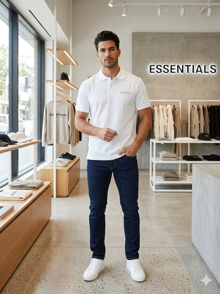 Premium White Polo T-Shirt – Minimalist Classic Everyday Wear