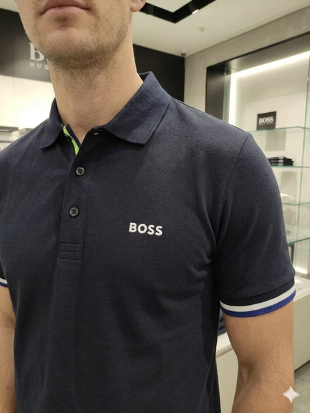 Premium Navy Blue Polo T-Shirt Classic Smart Casual Comfort Fit