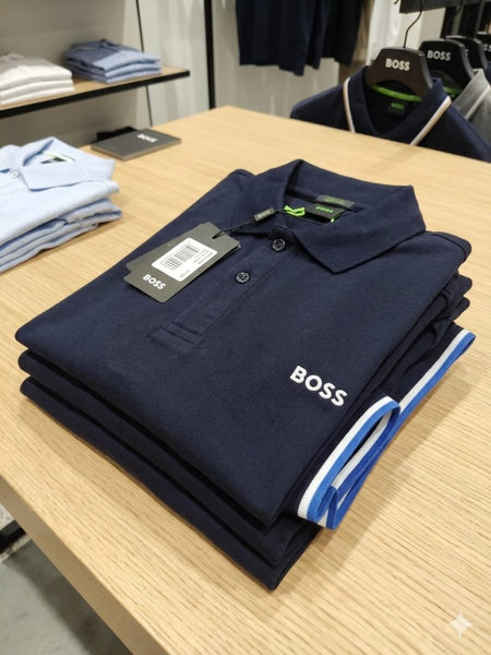 Premium Navy Blue Polo T-Shirt Classic Smart Casual Comfort Fit